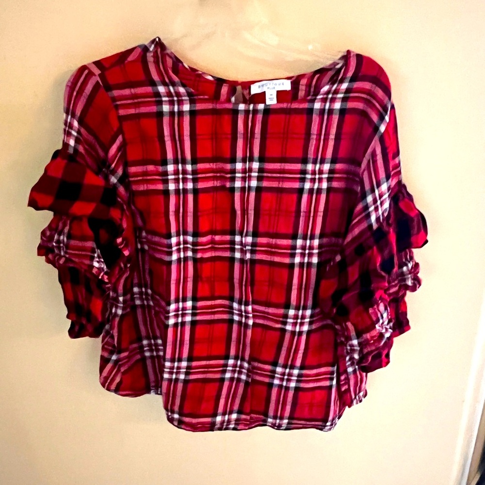 Plus Classic Plaid Shirt Size 3X, perfect Christmas picture shirt!